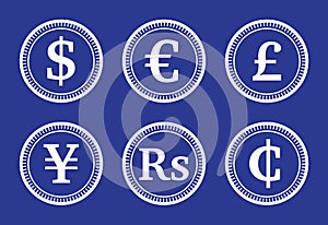 Coins various currencies