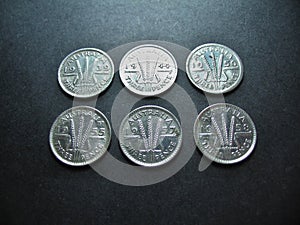 Coins Vintage Silver Australian Threepence.