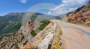 The Col de de Siu Mountain Pass. Corse-du-Sud, Corsica, France