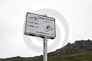 Tour de France Col du Tourmalet Road Sign