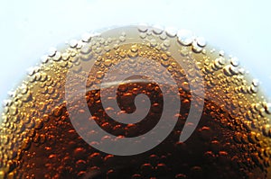 Cola bubbles in glass