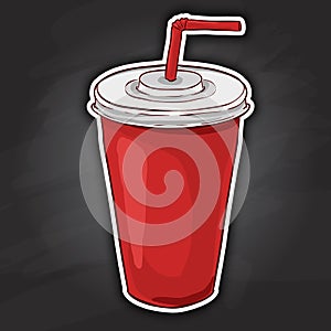 Cola cup color picture sticker
