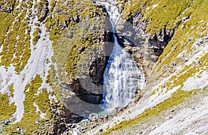 Cola de Caballo Waterfall in Ordesa Valley, Aragon, Spain