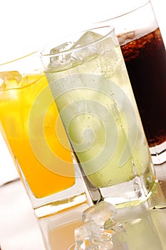 Cola, orane and lime drink