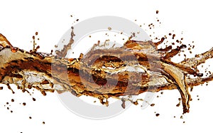 Cola splash isolated photo