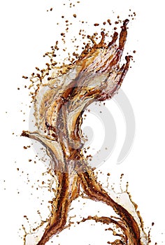 Cola splash isolated photo