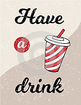 Cola vintage poster vector