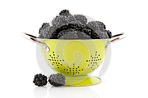 Colander with brambles photo