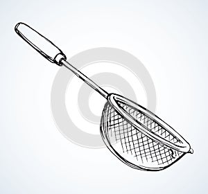 Colander. Vector drawing