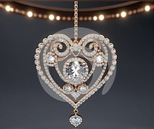 colar pendant on a solid color background