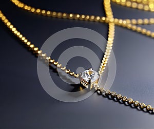 colar pendant on a solid color background