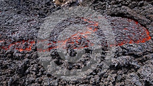 Colata di lava in dettaglio - Etna,Sicilia