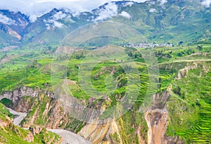 Colca canyon - one of the deepest canyons in the world in Peru, South America