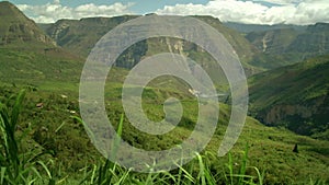 Colca Canyon valley in Peru along the Andes Mountain