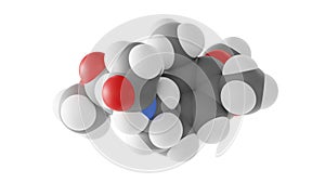 colchicine molecule, antigout agents, molecular structure, isolated 3d model van der Waals