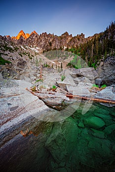 Colchuck Lake in the Alpine Lakes Wilderness of WA