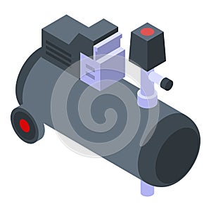 Cold air compressor icon, isometric style