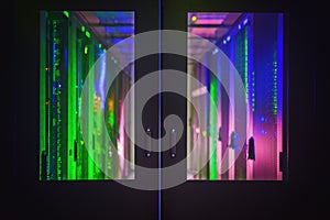 A cold aisle containment system. photo