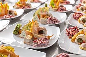 Cold appetizer for wedding table