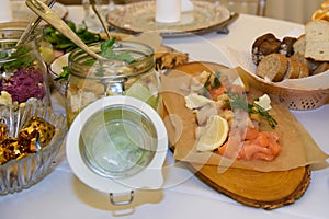 Cold Appetizers with a variety of food on the table