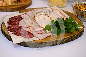 Cold Appetizers with a variety of food on the table