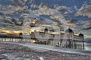 Cold bath house in Varberg city in HDR