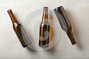 Cold beer, aligned, alcohol, bottle, beer, party, drinking