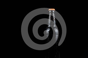 Cold beer bottle