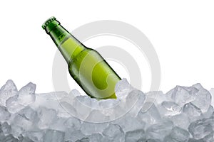 Cold beer bottle