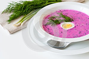 Cold beetroot soup