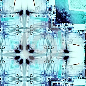 Cold blue abstract design