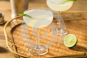 Cold Boozy LIme Daquiri Cocktail