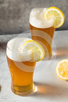 Cold Boozy Refreshing Lemon Beer Shandy