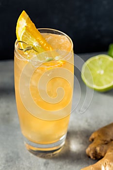 Cold Boozy Rum Anejo Highball Cocktail photo