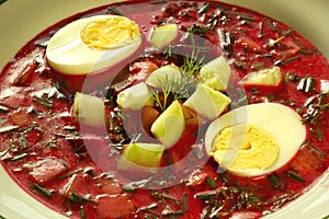 Cold borscht (borshch)