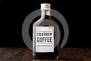 Cold brew coffee in a bottle.