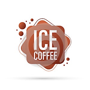 Cold brew iced coffee. Vector stock illustration