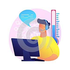 Cold calling abstract concept vector illustration.