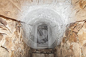 Cold cellar with vintage door