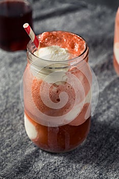 Cold Cherry Cola Ice Cream Float