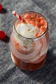 Cold Cherry Cola Ice Cream Float