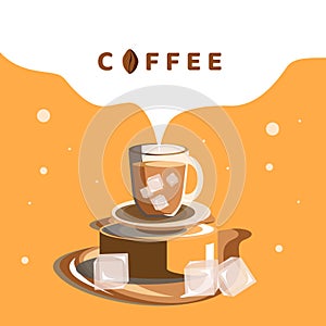 Cold Coffee Design Vector Illustration