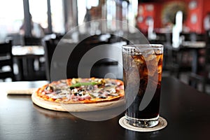 Cold Cola on wood background