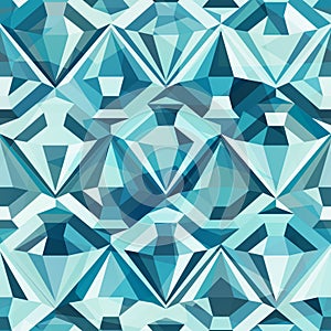 Cold color diamond seamless pattern