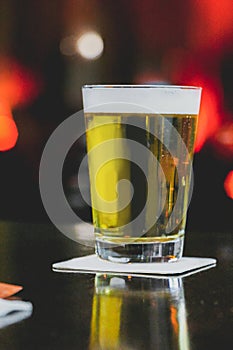 Cold Craft light Beer in a glass