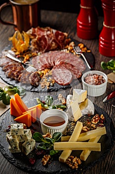Cold cuts and cheese plate