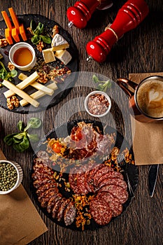 Cold cuts and cheese plate