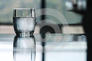 Cold drinking water glass