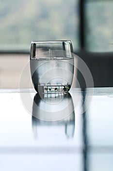 Cold drinking water glass