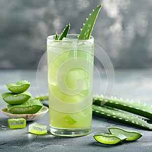 Cold drinks with aloe vera